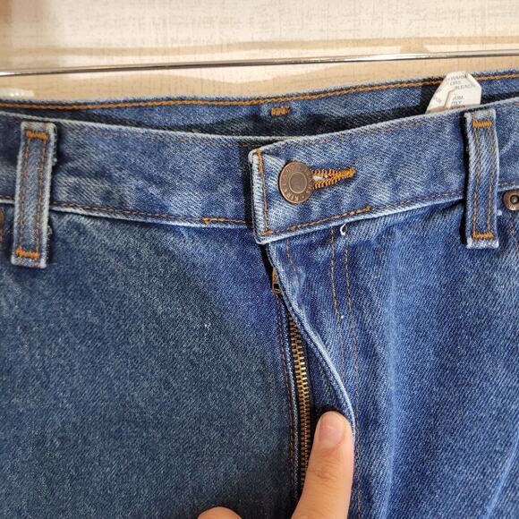 Kirkland Signature Jeans Mens 40x30 Dark Blue Relaxed Fit High Rise Denim NWT - Picture 3 of 10